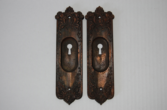 Pair of Loraine Pocket Door Plates by P & F Corbin