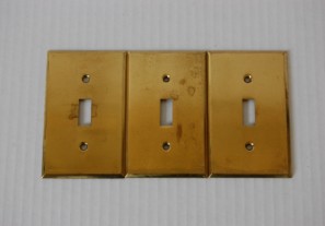 Polished Set of 3 Toggle Switch Plates